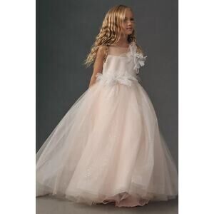 Princess Daliana 3D Floral Flower Girl Dress Sz 10